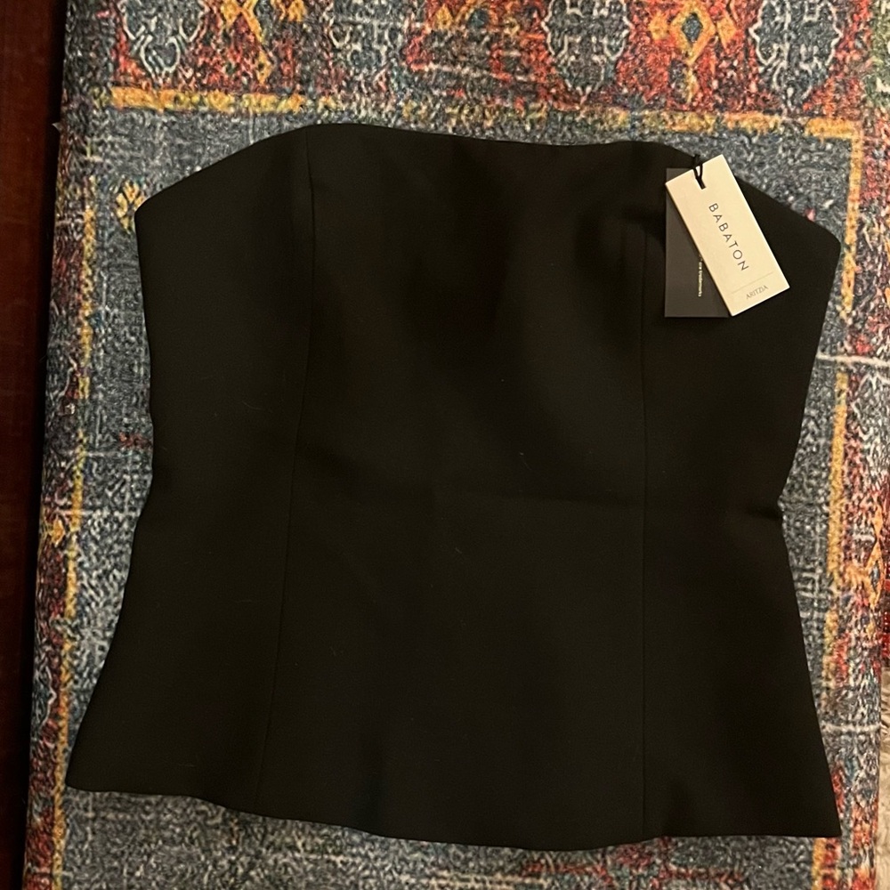 Aritzia Black Strapless Top